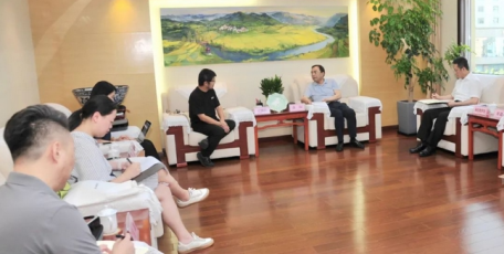 高阳厅长会见杭州灵伴科技公司CEO祝铭明一行