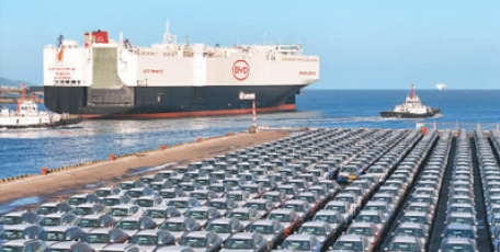 中国汽车出口有望跃升全球第一