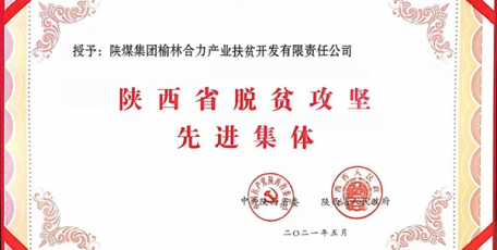 陕煤集团榆林合力公司荣获陕西省脱贫攻坚先进集体称号