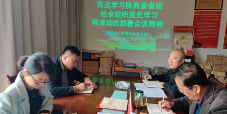 陕西省企业家协会传达学习省级社会组织党史学习教育动员部署会会议精神