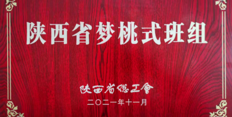 陕焦公司炼焦二车间维修班组喜获 陕西省“梦桃式班组”荣誉称号