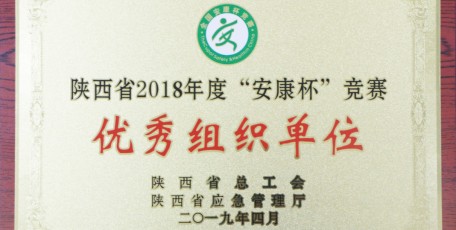 喜讯！陕钢集团汉钢公司荣获陕西省“安康杯”竞赛优秀组织单位
