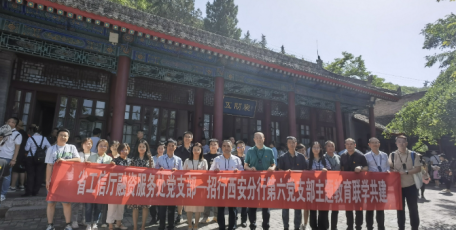 融资服务处党支部携手招行西安分行 第六党支部联合开展主题党日活动